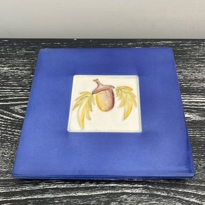 Crate & Barrel acorn trivet or wall hanging. Made in Italy by Ceramica Stefani.